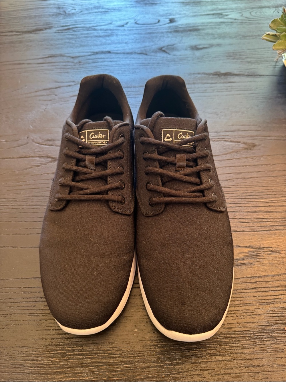 Custer Men’s Black Canvas Low-Top Sneakers